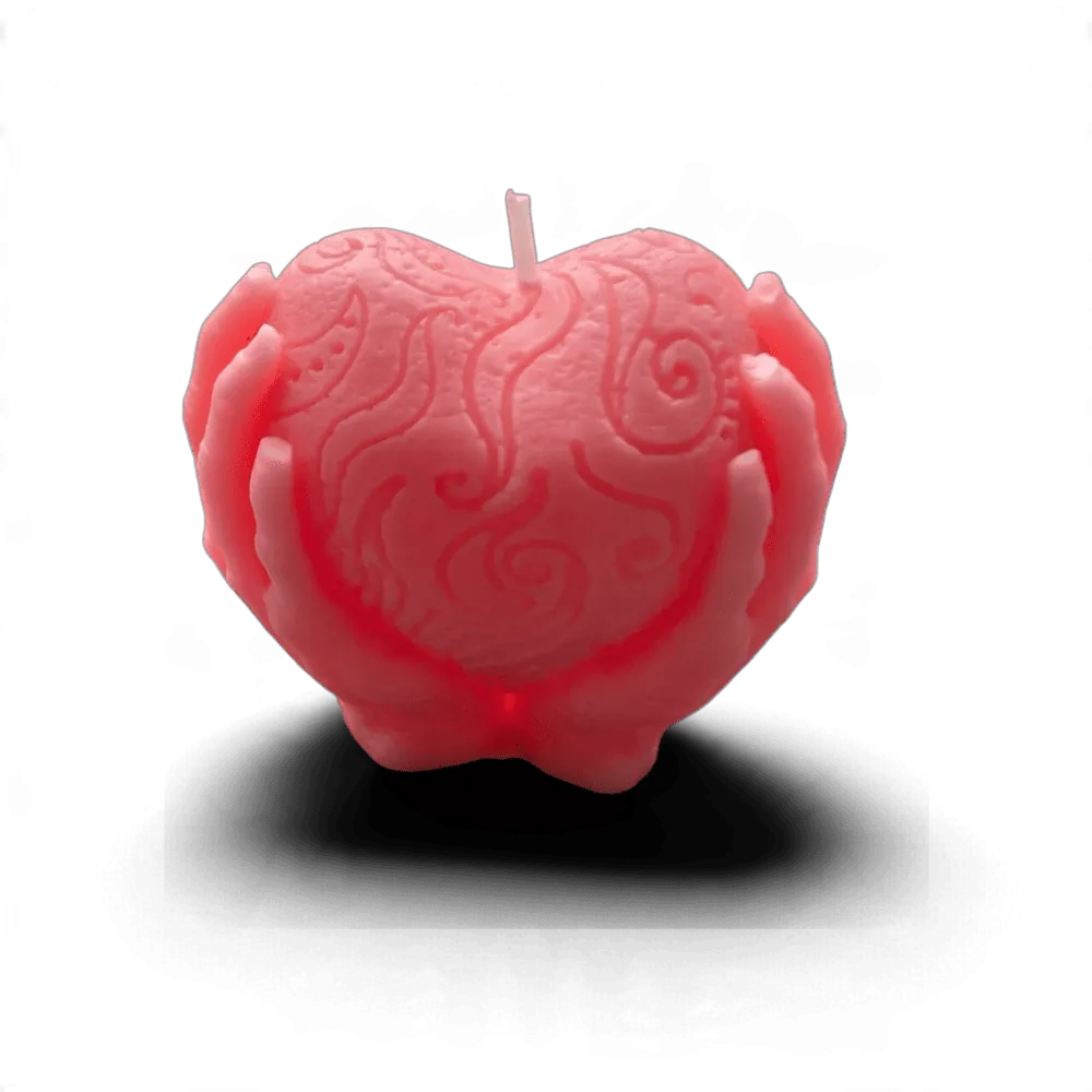 Cradled Heart candle